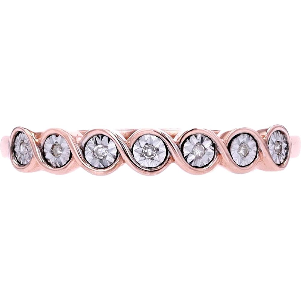 10K Rose Gold Diamond Miracle Set Band - 1.00 Carats Total Diamond Weight