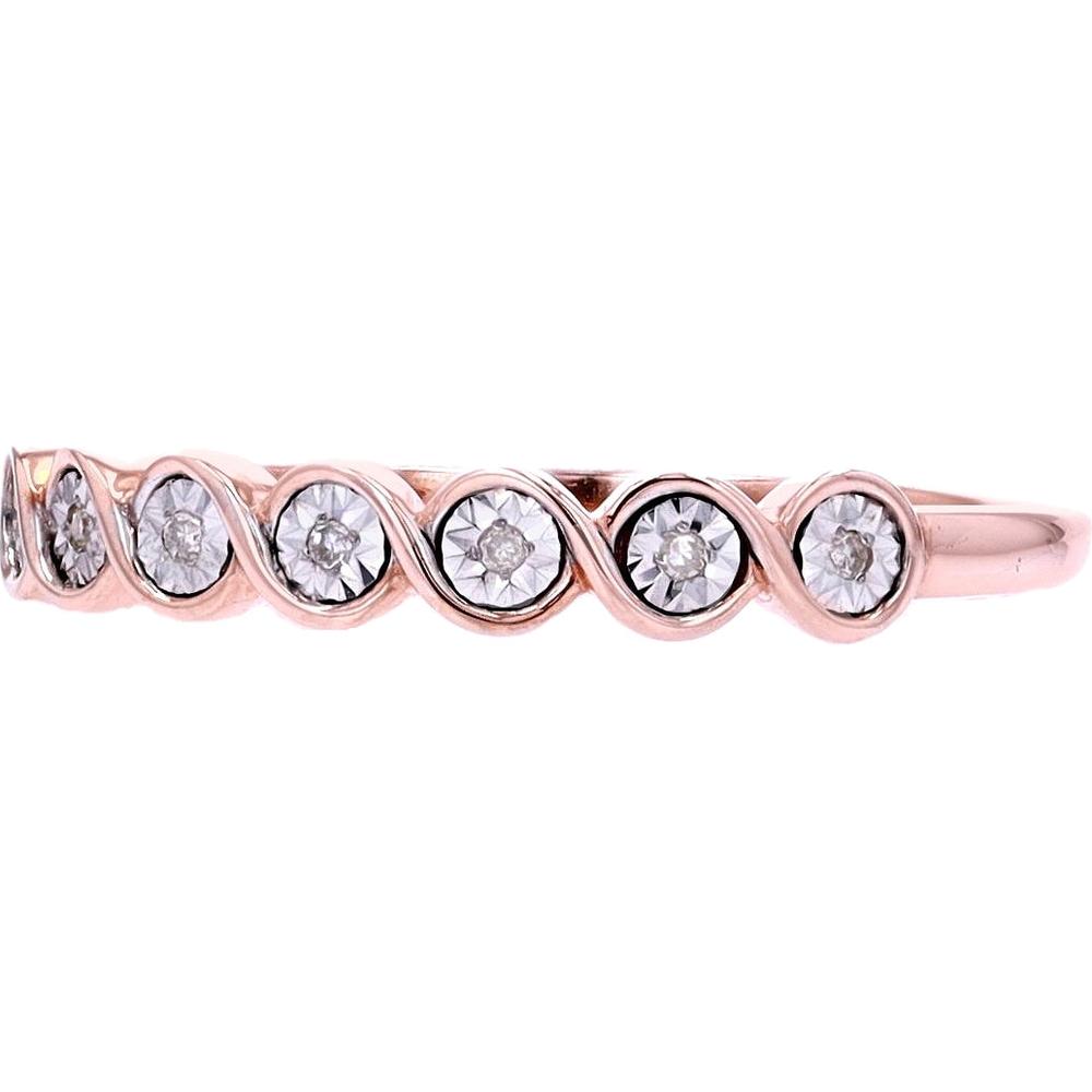 10K Rose Gold Diamond Miracle Set Band - 1.00 Carats Total Diamond Weight