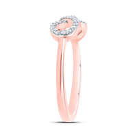10K Rose Gold Natural Diamond Infinity Ring - 1/7 Carat Total Diamond Weight