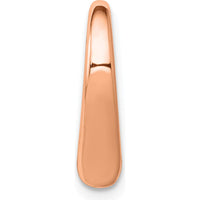 10K Rose Gold Polished Heart Slide Pendant - Large Charm Design