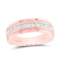 10K Rose Gold Round Diamond Bridal Ring - 1/2 Carat Total Diamond Weight