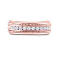 10K Rose Gold Round Diamond Bridal Ring - 1/2 Carat Total Diamond Weight