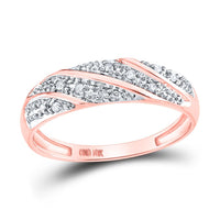 10K Rose Gold Round Diamond Bridal Ring Set - 1/3 Carat Total Diamond Weight
