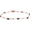 10K Rose Gold Smoky Quartz Bracelet - Exquisite Elegance