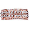 10K Rose Gold Wide Diamond Band with Milgrain Detail - 1/4 Carat Total Diamond Weight