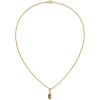 10K Tri-Color Gold Necklace with Multi-Color Mystic Topaz Pendant - 1.50 Carat Total Gem Weight