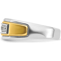 10K Two-Tone Gold Men's 5-Stone Diamond Ring - 1/2 Carats Total Diamond Weight by IBGoodman