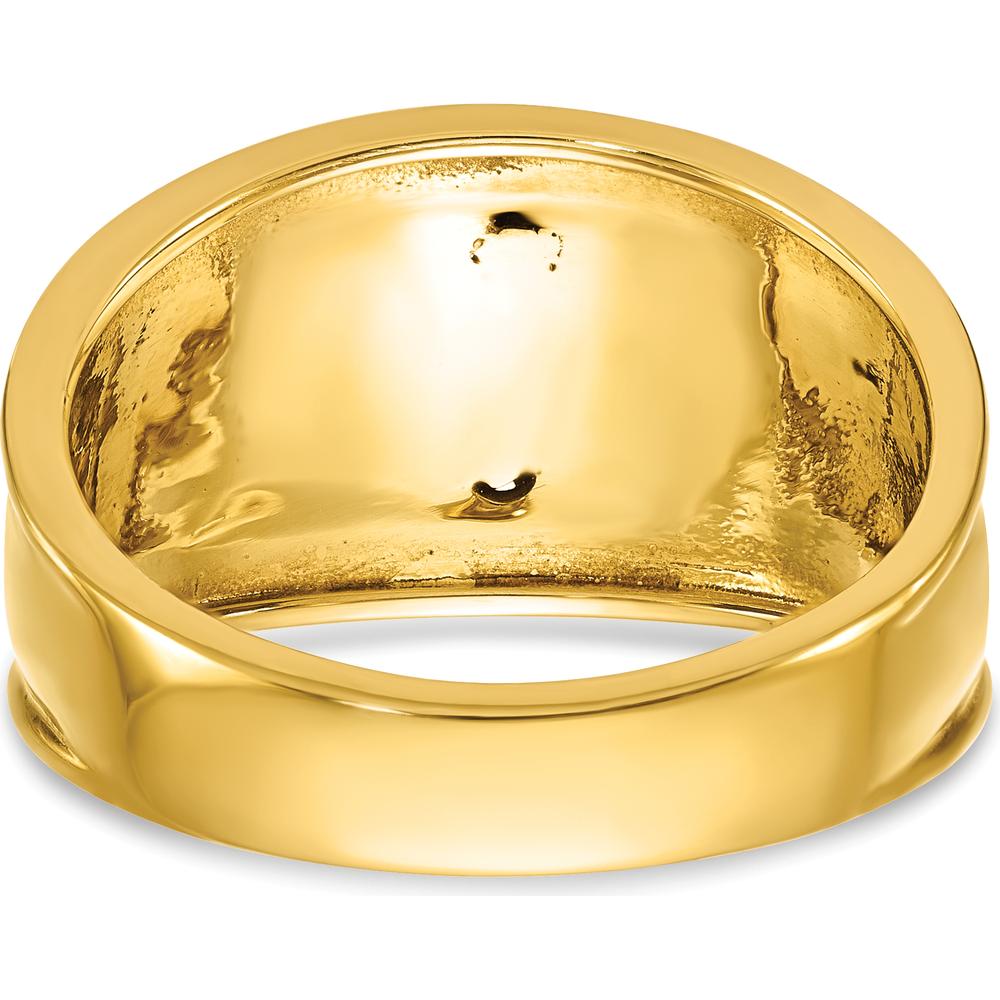 10K Two-Tone Gold Polished and Textured 32nd Degree Scottish Rite Masonic Men's Ring