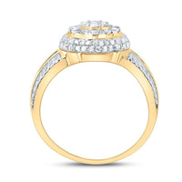 10K Two-Tone Gold Round Diamond Ring - 1 Carat Total Diamond Weight