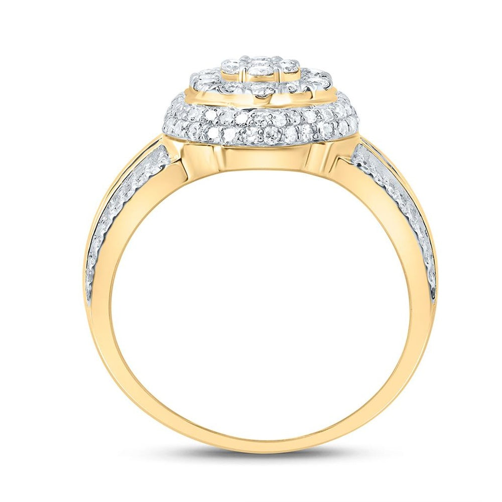 10K Two-Tone Gold Round Diamond Ring - 1 Carat Total Diamond Weight