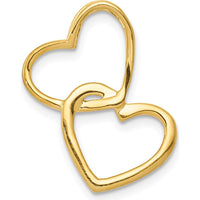 10K Two-Tone Heart Pendant with 1/10 Carat Total Diamond Weight by Oro Pregiato