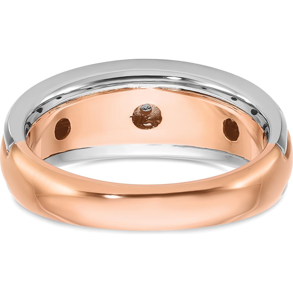 10K Two-Tone Men's Ring with Diamond Accent and Polished Finish by IBGoodman