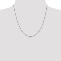 10K White Gold 0.95mm Box Chain Necklace with Lobster Clasp - 20"