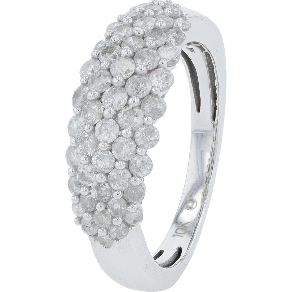 10K White Gold 1.00 Carats Diamond Band - Timeless Elegance