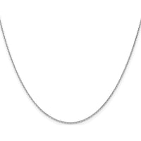 10K White Gold 1.2mm Diamond-Cut Cable Chain Necklace - 16"
