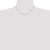 10K White Gold 1.2mm Diamond-Cut Cable Chain Necklace - 16"
