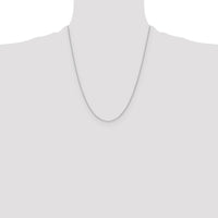 10K White Gold 1.2mm Diamond-Cut Cable Chain Necklace - 22"