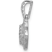 10K White Gold 1/4 Carat Diamond Cluster Pendant - Timeless Elegance by Oro Pregiato