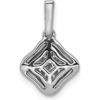 10K White Gold 1/4 Carat Diamond Cluster Pendant - Timeless Elegance by Oro Pregiato