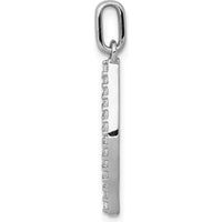 10K White Gold 1/4 Carat. Diamond Fancy Pendant with Rhodium Plating by Oro Pregiato
