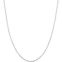 10K White Gold 1.5mm Diamond Cut Singapore Chain Necklace with Lobster Lock - 24" by Orozza Fine Jewelry