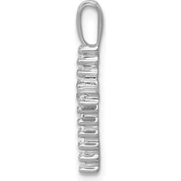 10K White Gold 1/6 Carat. Diamond Latin Cross Pendant with Rhodium Plating - Timeless Faith Necklace by Oro Pregiato