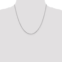 10K White Gold 1.8mm Diamond-Cut Round Open Link Cable Chain Necklace - 20"