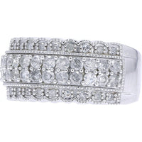 10K White Gold 1 Carat Diamond Band - Timeless Elegance Sparkling Jewelry