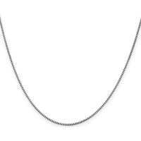 10K White Gold 16" Box Chain with Polished Finish and Lobster Clasp