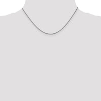 10K White Gold 16" Box Chain with Polished Finish and Lobster Clasp