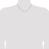10K White Gold 16" Cable Chain Necklace with Rhodium Plating