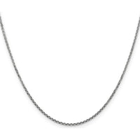 10K White Gold 16" Diamond-Cut Cable Chain Necklace with Lobster Clasp