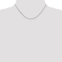 10K White Gold 16" Diamond-Cut Cable Chain with Lobster Clasp