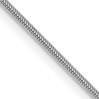 10K White Gold 16" Polished Snake Chain with Lobster Clasp