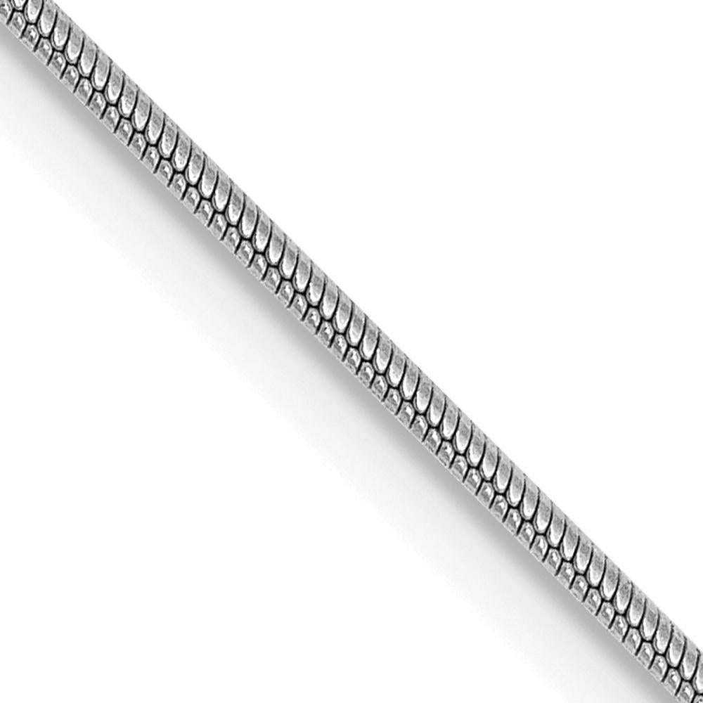 10K White Gold 16" Polished Snake Chain with Lobster Clasp