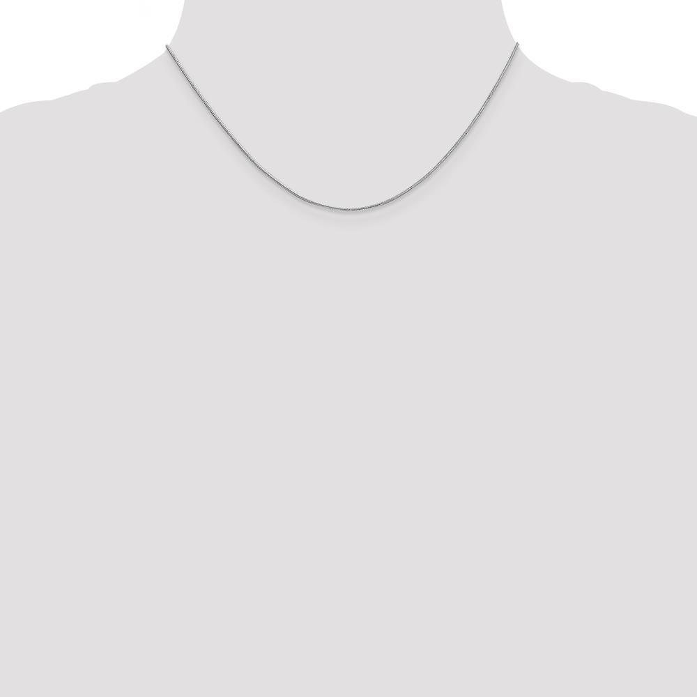10K White Gold 16" Polished Snake Chain with Lobster Clasp