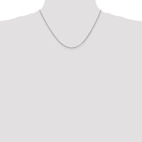 10K White Gold 18" 1.25mm Polished Box Chain Necklace