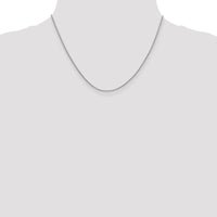 10K White Gold 18" Cable Link Chain Necklace - Polished Finish