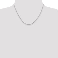 10K White Gold 18" Diamond-Cut Cable Chain Necklace - 1.8mm Width, Polished Finish