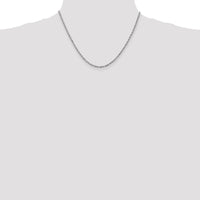 10K White Gold 18" Diamond-cut Rope Chain Necklace - 2.25mm Width