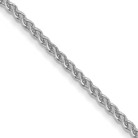 10K White Gold 18" Spiga Chain Necklace - Polished Finish 1.05mm Width