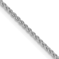 10K White Gold 18" Spiga Chain with Polished Finish and Lobster Clasp