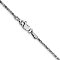 10K White Gold 18" Spiga Chain with Polished Finish and Lobster Clasp