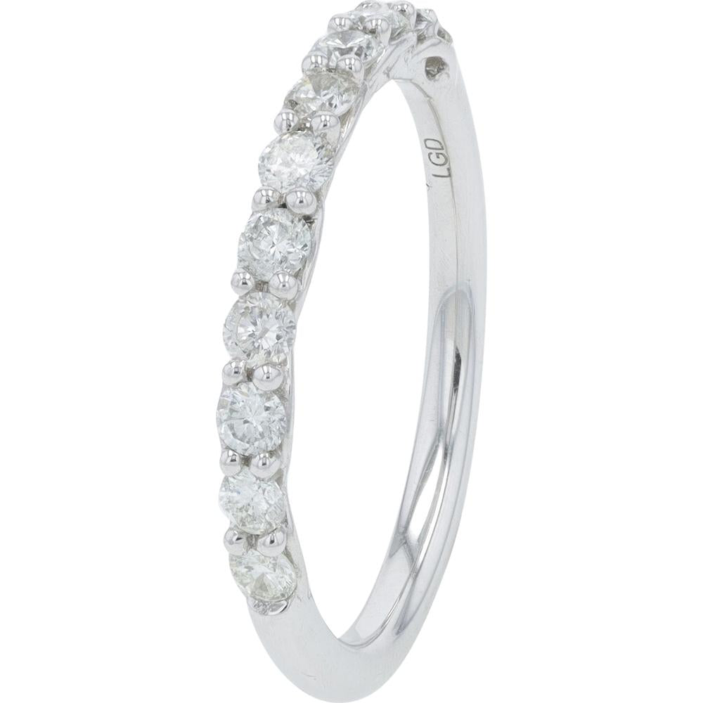 10K White Gold 2.00 Carat Lab Grown Diamond Bridal Set with 0.75 Carat Center Stone