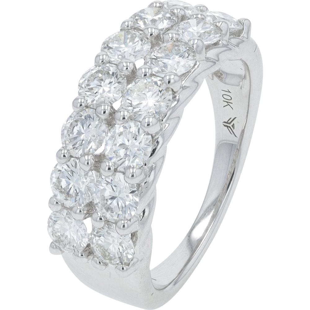 10K White Gold 2.33 Carat Total Weight Lab Grown Diamond Ring - Round Brilliant Cut