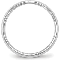 10K White Gold 2.5mm Knife Edge Comfort Fit Wedding Band - Size 7