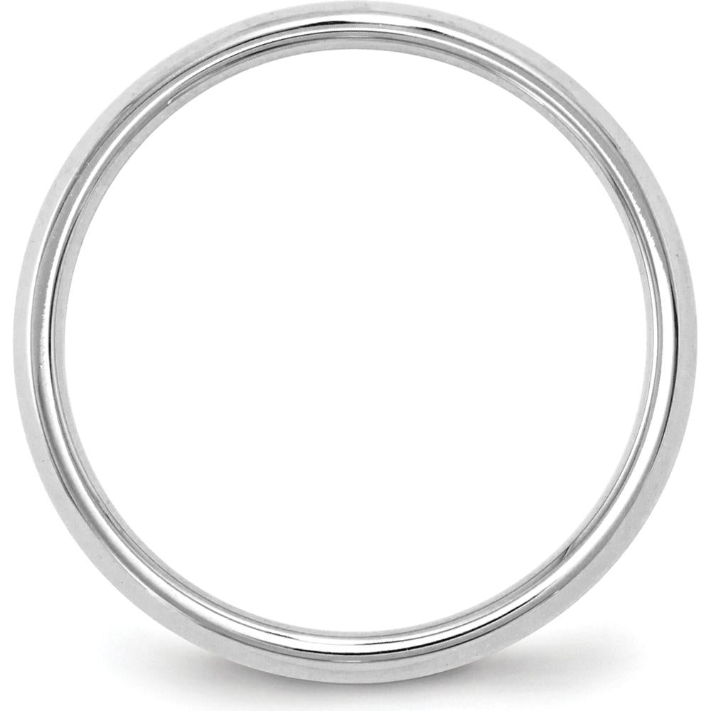 10K White Gold 2.5mm Knife Edge Comfort Fit Wedding Band - Size 8.5