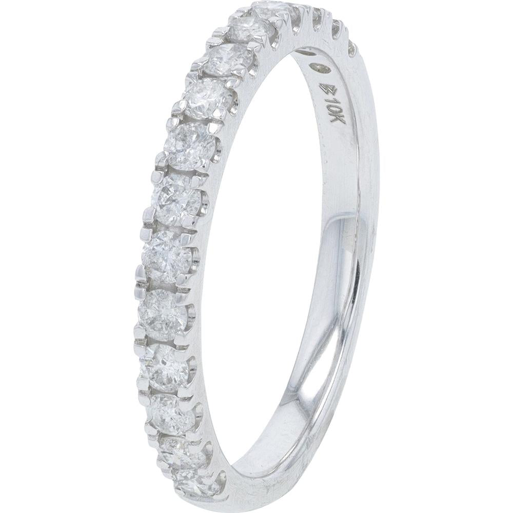 10K White Gold 2 Carat Diamond Bridal Ring with Halo Cluster Setting