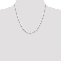 10K White Gold 20" 1.4mm Polished Round Open Link Cable Chain with Lobster Clasp