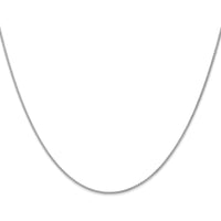 10K White Gold 20" Polished Spiga Wheat Chain Necklace - 1.05mm Solid Link Design